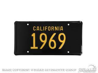 1969 California Lincense Plate
